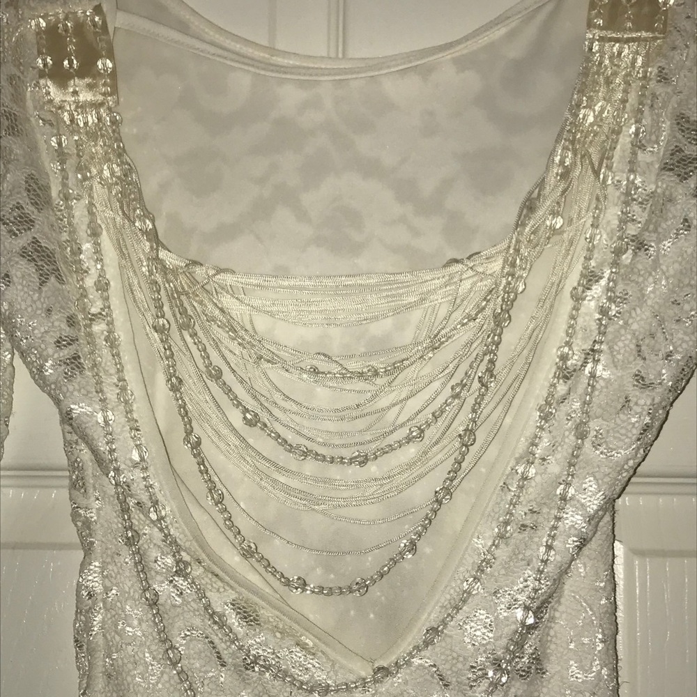 Mini white lace dress